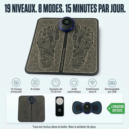 VITALSTEP™ – Le Massage EMS qui Réveille et Soulage vos Pieds