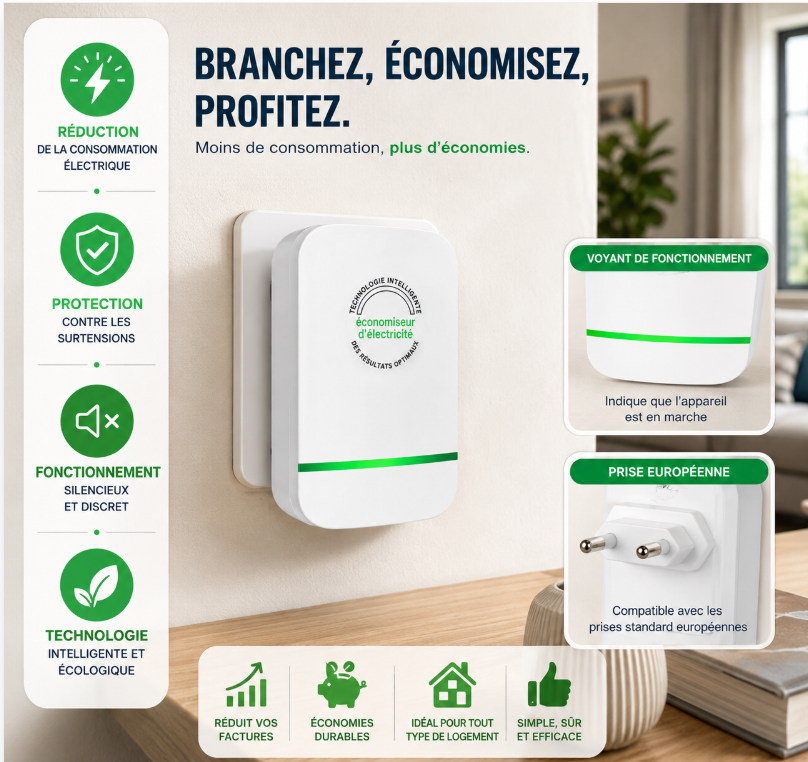 Adaptateur électrique intelligent économiseur d'énergie