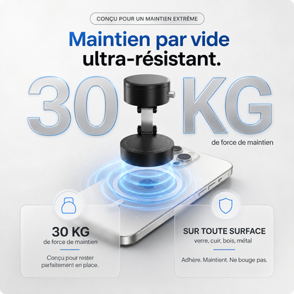 VOLTALYSE MAGLOCK 360™support smartphone magnétique à fixation par ventouse/vide