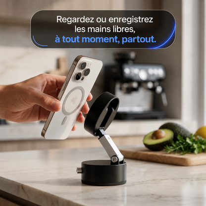 VOLTALYSE MAGLOCK 360™support smartphone magnétique à fixation par ventouse/vide
