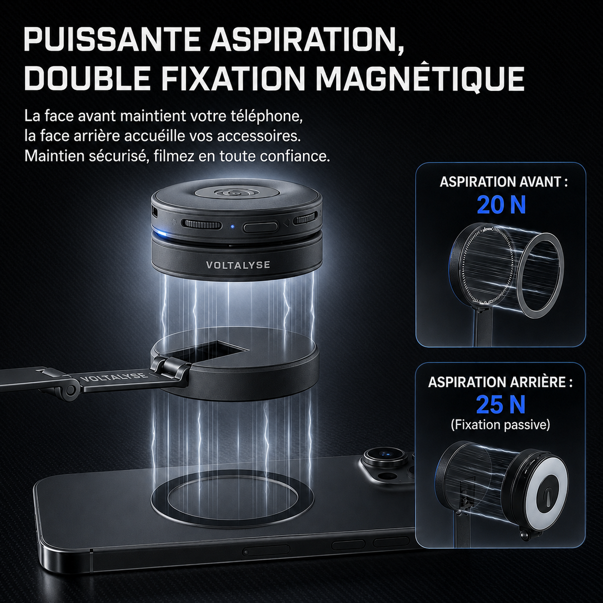 MAGNOVA 360™ - Trépied magnétique multifonction pour smartphone