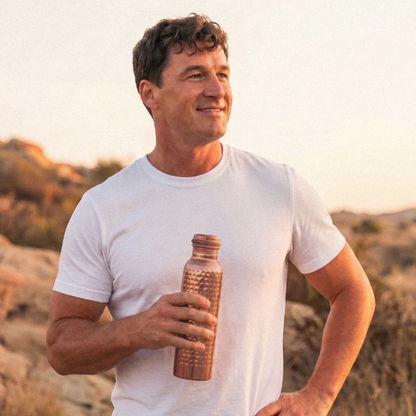 TAMRÉA™ Gourde En Cuivre Pur Martelée — 800 ml
