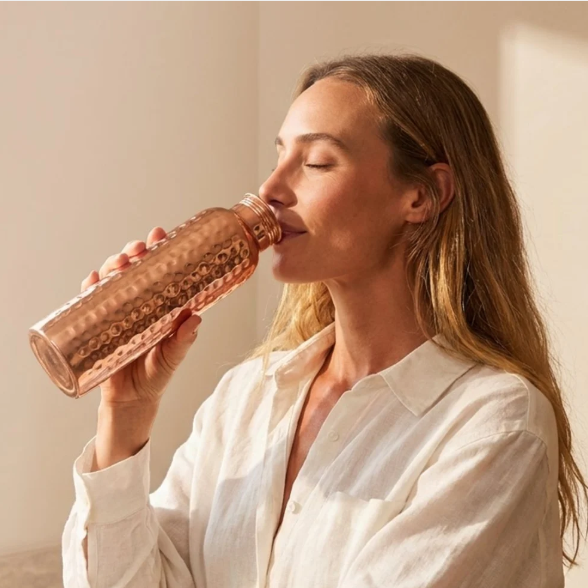 TAMRÉA™ Gourde En Cuivre Pur Martelée — 800 ml